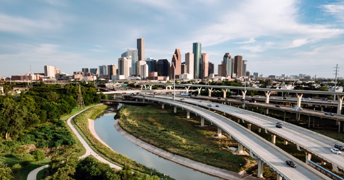 The city of Houston, pictured in a 2024 aerial photo.