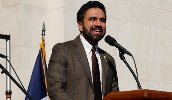 New York City Mayor Zohran Mamdani addresses a crowd during a May 1 "International Workers' Day" rally.