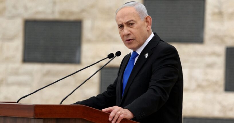 Israeli Prime Minister Benjamin Netanyahu, speaking at an April 21 ceremony commemorating Israel's Remembrance Day.