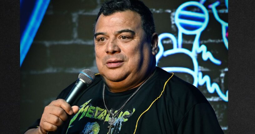 Comedian Carlos Mencia performs at The Ice House Comedy Club on June 5 in Pasadena, California.