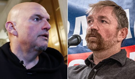 Sen. John Fetterman of Pennsylvania, left, issued the challenge to Maine senate candidate Graham Platner, right.