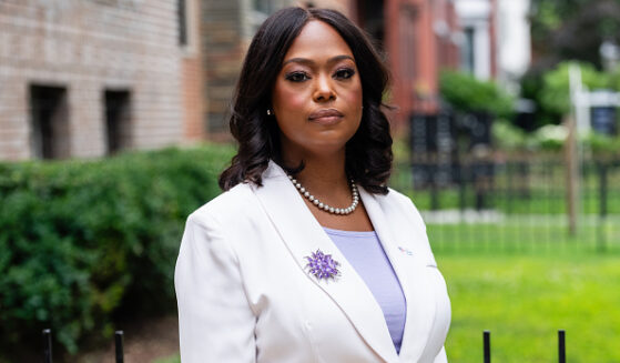 Washington D.C. Ward 4 Council Member Janeese Lewis George poses for a portrait outside the Whitelaw Apartment building on June 8, 2026.