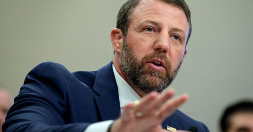 Secretary of Homeland Security Markwayne Mullin speaks to the House Appropriations Homeland Security Subcommittee on June 25, 2026.