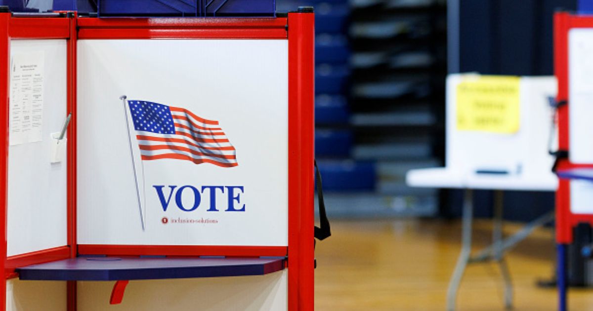 A voting booth in Bangor, Maine can be pictured on June 9, 2026.