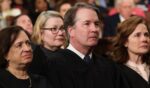 Supreme Court Chief Justice John Roberts, center, was joined by Supreme Court Justices Elena Kagan, left, and Amy Coney Barrett, right, along with Kagan's fellow liberals, Sonia Sotomayor and Ketanji Brown-Jackson, on the ruling.