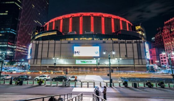 New York City's Madison Square Garden is pictured in a night file photo from October 2019.