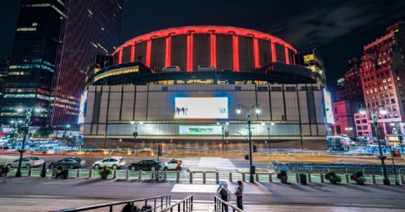 New York City's Madison Square Garden is pictured in a night file photo from October 2019.