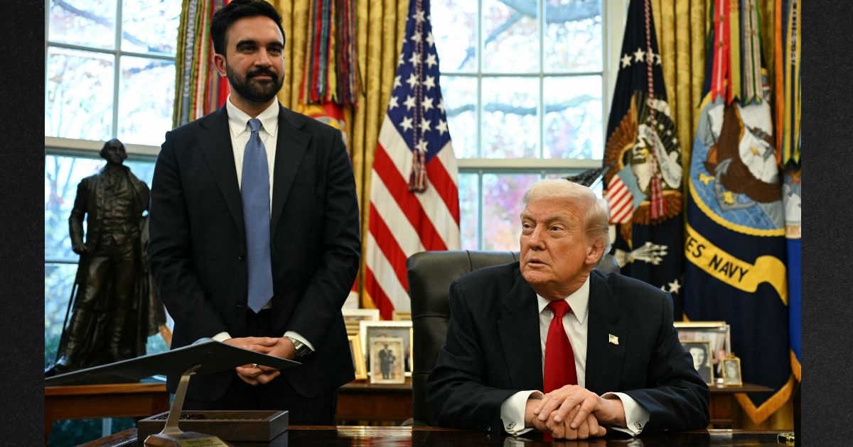 New York Mayor Zohran Mamdani, left, seen with President Donald Trump in a November photo, wanted to meet with Colombia's socialist president Gustavo Petro in New York this week but was told the meeting would violate visa restrictions against Petro.