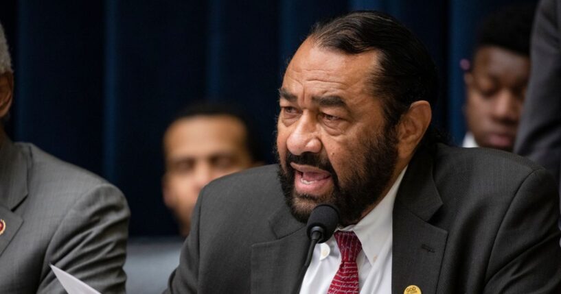 Rep. Al Green (D-TX) questions former members of the Wells Fargo Board of Directors during a House Financial Services Committee hearing on Capitol Hill in Washington on March 11, 2020.