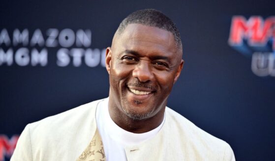 British actor Idris Elba smiles at the premiere of "Masters of the Universe" at TCL Chinese Theater in Hollywood on May 18, 2026.