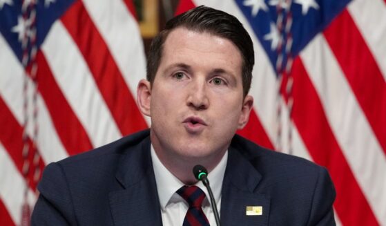 Assistant Attorney General Colin McDonald speaks during a roundtable discussion in the Eisenhower Executive Office Building on the White House Campus in Washington on May 26, 2026.
