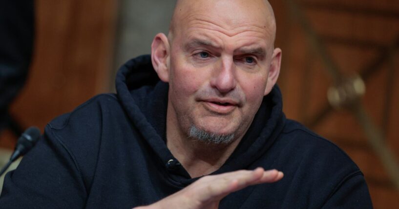 Democratic U.S. Senator John Fetterman speaks during a hearing in the Dirksen Senate Office Building on Capitol Hill in Washington on March 19, 2026.
