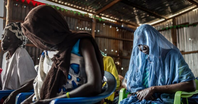 Sudanese women pray in a Presbyterian church in Bor, Jonglei State in South Sudan on Feb. 15, 2026.