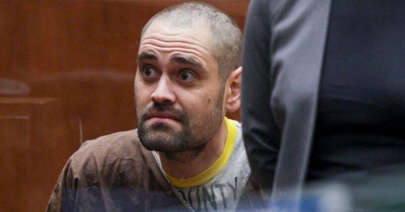 Nick Reiner appears during his arraignment in Los Angeles County Superior Court in Los Angeles, California, on Feb. 23.