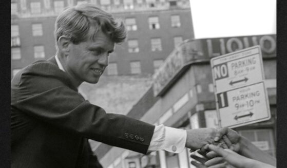 Robert Kennedy campaigns for Judge Samuel Silverman on June10, 1968, in New York City.
