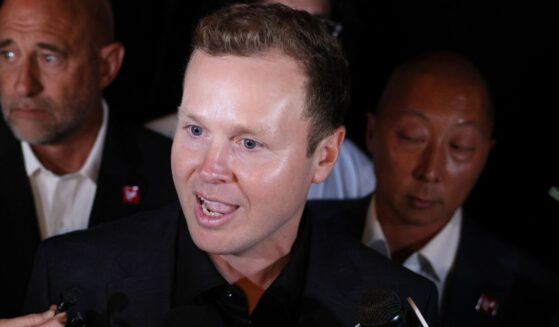 Los Angeles mayoral candidate Spencer Pratt speaks to the media outside an election-night party June 2.