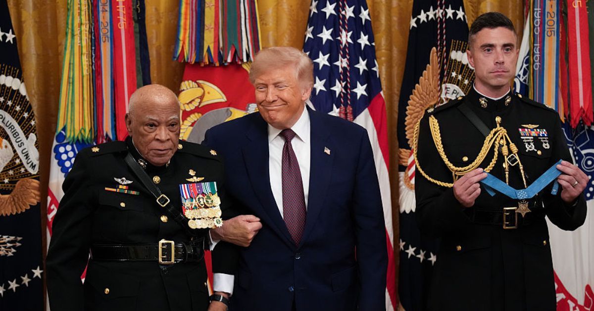 Watch: Trump Physically Supports Marine Maj. James Capers, 88, Before Awarding the Unkillable Vietnam Vet the Congressional Medal of Honor