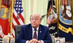 President Donald Trump speaks to the press in the Oval Office of the White House in Washington, D.C., on June 3, 2026.