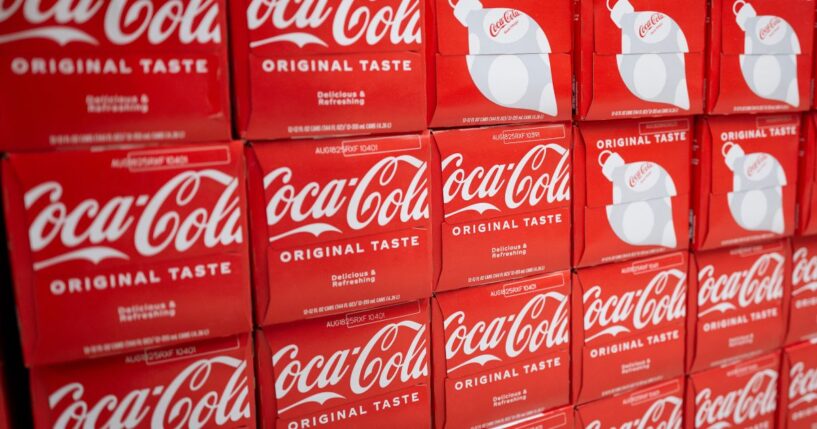 Coca-Cola soft drinks are offered for sale at a grocery store on Dec. 11, 2024, in Chicago, Illinois.