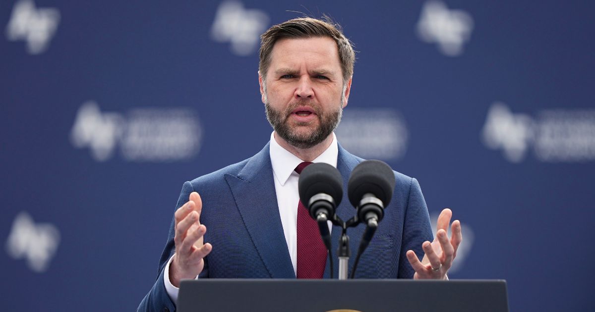 Vice President J.D. Vance speaks at the United States Air Force Academy Graduation Ceremony at Falcon Stadium at the United States Air Force Academy on May 28, 2026, in Colorado Springs, Colorado.