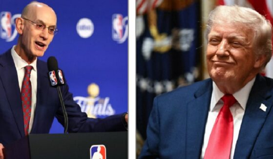 NBA Commissioner Adam Silver, left; President Donald Trump, right.