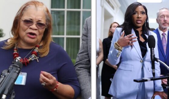 Alveda King, left; Rep. Jasmine Crockett, right.