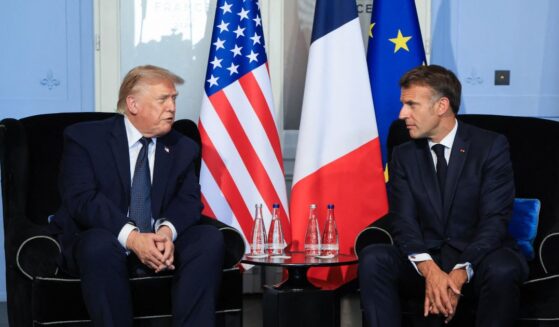 President Donald Trump attends a bilateral meeting with France's President Emmanuel Macron on the sidelines of the G7 summit, in Evian, central-eastern France, on June 15, 2026.