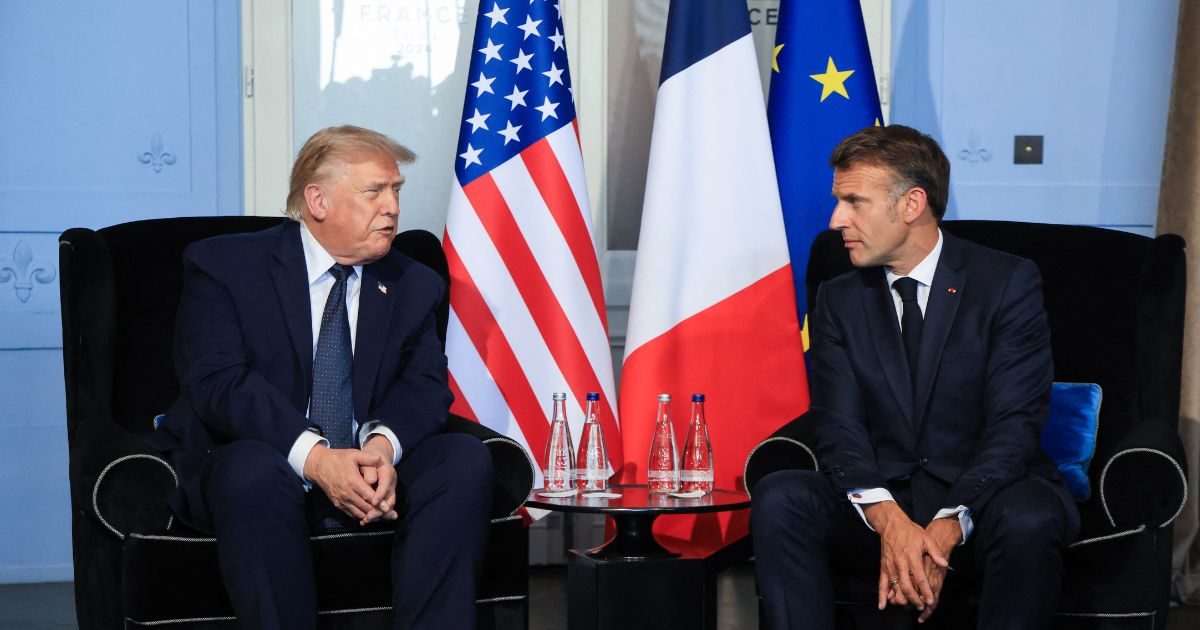President Donald Trump attends a bilateral meeting with France's President Emmanuel Macron on the sidelines of the G7 summit, in Evian, central-eastern France, on June 15, 2026.