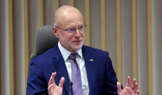 Chairman of the Federal Communications Commission Brendan Carr participates in a FCC meeting at the Federal Communications Commission headquarters on Feb. 18, 2026, in Washington, D.C.