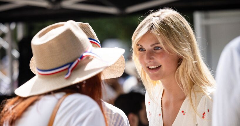 Influencer Thais d'Escufon is seen during 