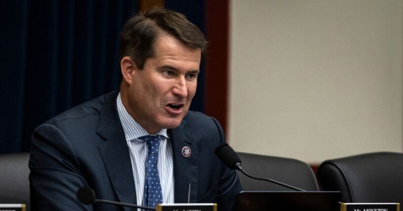 Rep. Seth Moulton speaks during a House Subcommittee on Railroads, Pipelines, and Hazardous Materials hearing on 