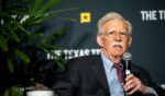 Attorney and former Trump administration national security advisor John Bolton speaks with historian Garrett Graff at First Baptist Church during the 2025 Texas Tribune Festival on Nov. 13, 2025, in Austin, Texas.