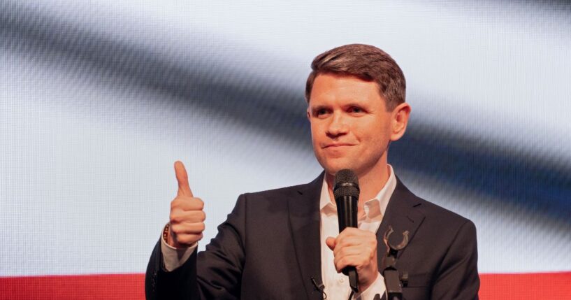 Democratic Senate candidate James Talarico speaks at a rally at Rich's Houston on May 27, 2026, in Houston, Texas.
