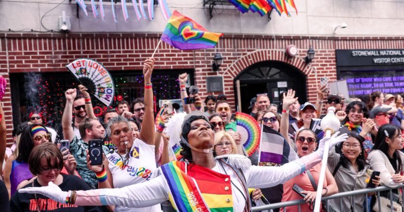 Grand Marshal Peppermint attends the 2026 New York City Pride March on June 28, 2026, in New York City.