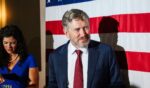 Rep. Thomas Massie speaks with supporters after his concession speech on May 19, 2026, in Hebron, Kentucky.