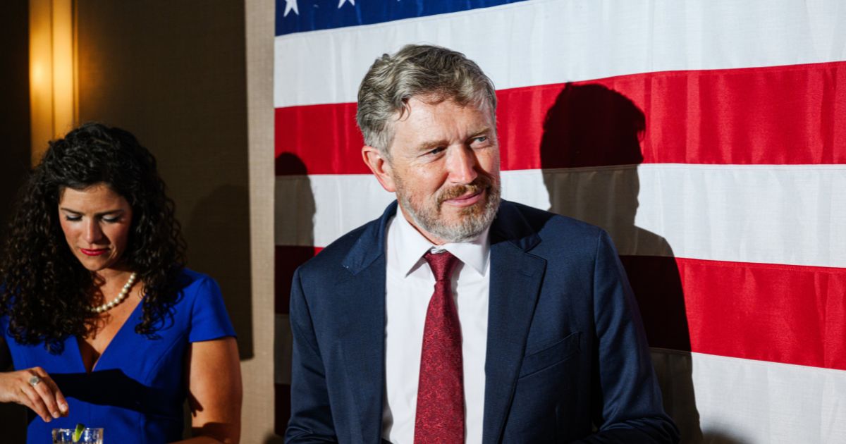 Rep. Thomas Massie speaks with supporters after his concession speech on May 19, 2026, in Hebron, Kentucky.