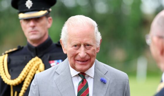 King Charles III and The Lord Provost of Edinburgh, Robert Aldridge, arrive for his visit to the Ceremony of the Keys at The Palace Of Holyroodhouse on June 30, 2026, in Edinburgh, Scotland.