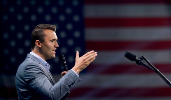 Charlie Kirk, who founded Turning Point USA, speaks before former President Donald Trump's arrival during a Turning Point USA Believers Summit conference at the Palm Beach Convention Center on July 26, 2024, in West Palm Beach, Florida.