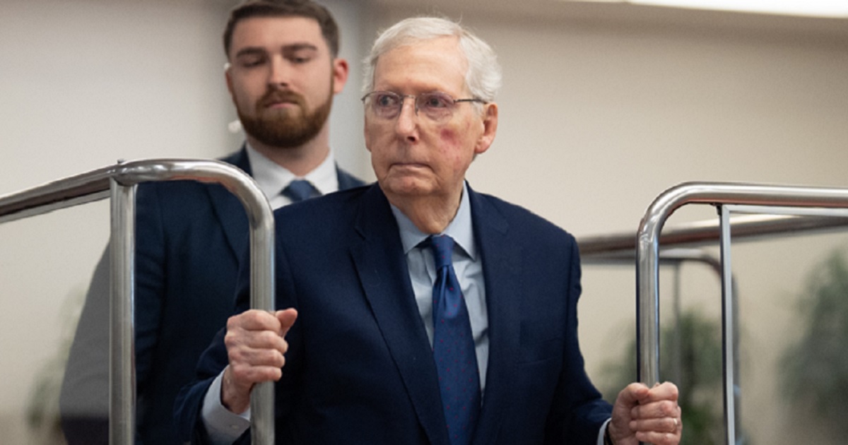 Republican Sen. Mitch McConnell, pictured in a January file photo arriving in the Senate.