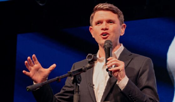Texas Democratic Senate candidate James Talarico, pictured at a rally Wednesday in Houston.