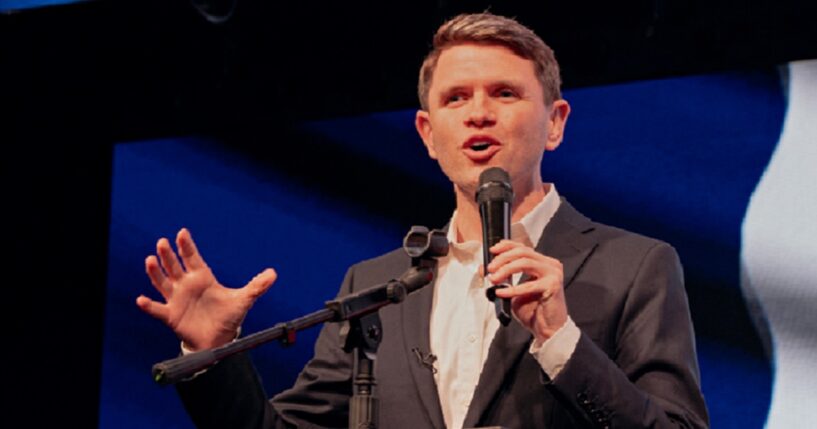 Texas Democratic Senate candidate James Talarico, pictured at a rally Wednesday in Houston.