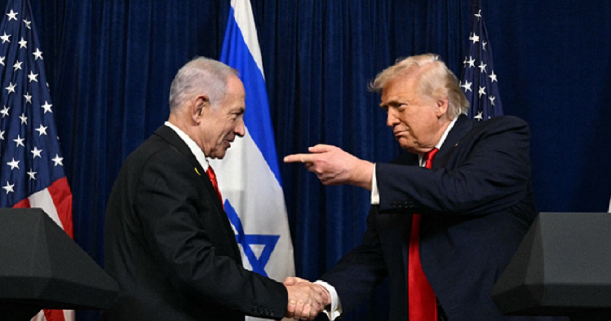 Israeli Prime Minister Benjamin Netanyahu and President Donald Trump shake hands during a December meeting at the Mar-a-Lago Club in South Florida.