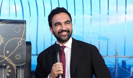 New York City Mayor Zohran Mamdani lights the Empire State Building in celebration of America 250 on July 4, 2026, in New York City.