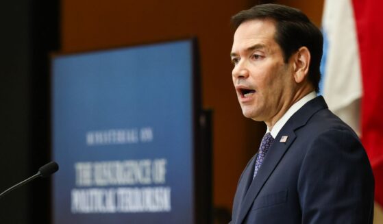 Secretary of State Marco Rubio delivers opening remarks during the Ministerial on the Resurgence of Political Terrorism at the State Department on July 16, 2026, in Washington, D.C.