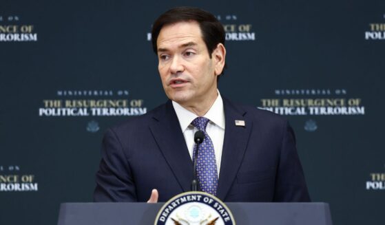 Secretary of State Marco Rubio delivers opening remarks during the Ministerial on the Resurgence of Political Terrorism at the State Department on July 16, 2026, in Washington, D.C.