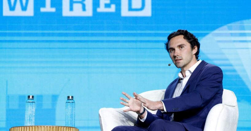 David Hogg, co-founder of Leaders We Deserve and March For Our Lives, speaks onstage during "Reimagining Democracy" at WIRED's The Big Interview 2025 at The Midway SF on Dec. 4, 2025, in San Francisco, California.