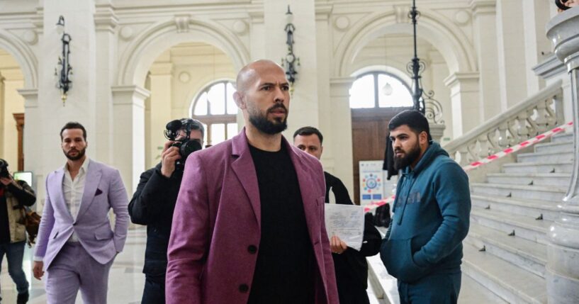 Andrew Tate is pictured inside The Court of Appeal in Bucharest, Romania, on Dec. 10, 2024.