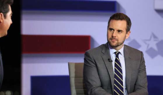 Jesse Watters appears on air with political commentator Guy Benson during the Fox News Special prior to President Trump's Joint Address to Congress at the Fox News D.C. Bureau on March 4, 2025, in Washington, D.C.