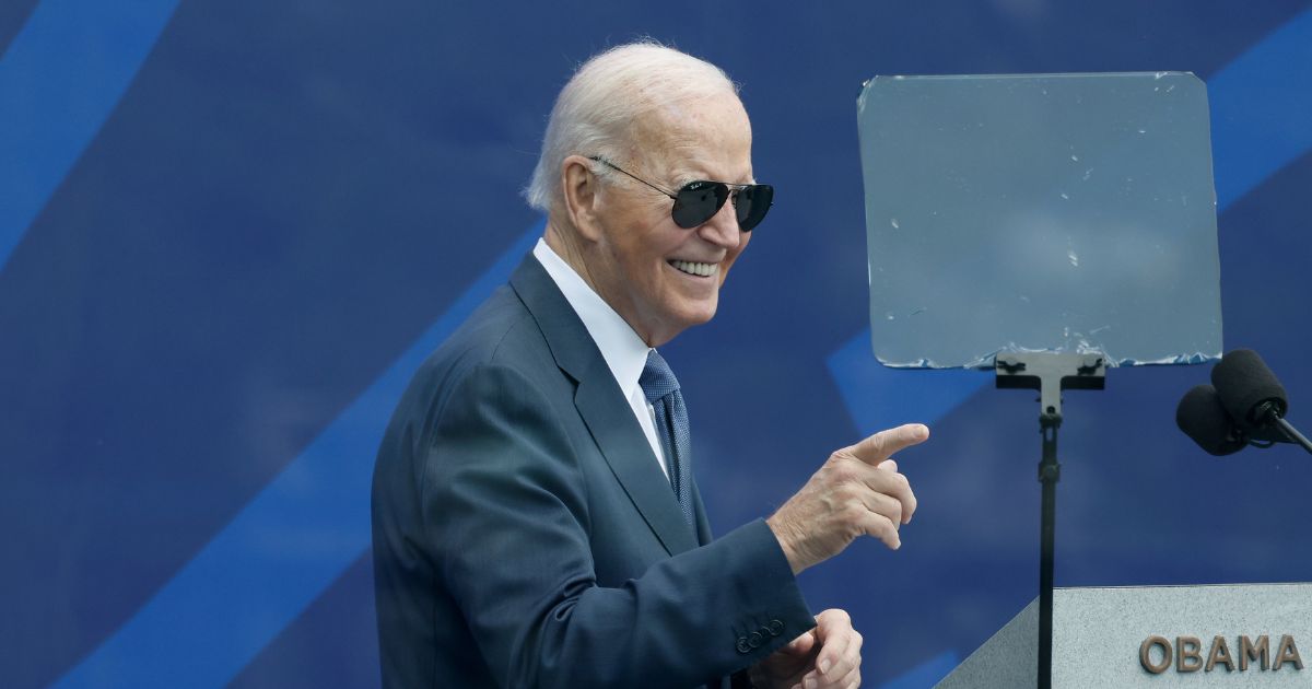 Former President Joe Biden attends the dedication ceremony for the opening of the Barack Obama Presidential Center, in John Lewis Plaza, on June 18, 2026, in Chicago, Illinois.