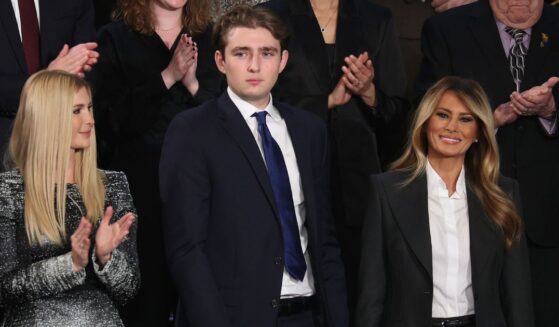 Ivanka Trump, Barron Trump, and First Lady Melania Trump attend the State of the Union address during a Joint Session of Congress at the U.S. Capitol on Feb. 24, 2026, in Washington, D.C.